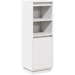 Buffet bahut commode armoire meuble de rangement organisateur cuisine salle de séjour salon haut 37 x 34 x 110 cm bois massif de pin blanc