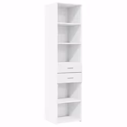 Buffet haut - Blanc - Bois dingénierie - 45 x 425 x 185 cm - Meuble de rangement - Cuisine