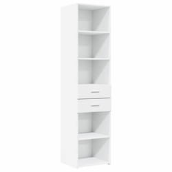Buffet haut - Blanc - Bois dingénierie - 45 x 425 x 185 cm - Meuble de rangement - Cuisine