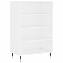 Buffet bahut commode armoire meuble de rangement organisateur cuisine salle de séjour salon haut 57 x 35 x 90 cm bois d'ingénierie blanc