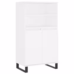 Buffet haut - Non spécifié - 60 x 36 x 110 cm - Bois dingénierie - 2 portes - Blanc