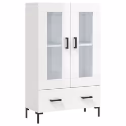 Buffet haut - Non spécifié - 695 x 31 x 115 cm - Blanc brillant - Bois dingénierie - 2 portes
