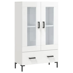 Buffet haut - Non spécifié - 695 x 31 x 115 cm - Blanc brillant - Bois dingénierie - 2 portes