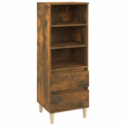 Buffet bahut commode - MARQUE - Modèle - Bois dingénierie - 2 tiroirs - 3 étagères ouvertes