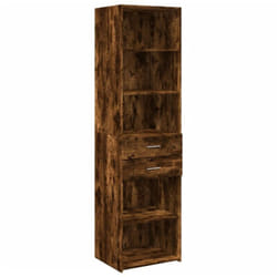 Buffet bahut commode armoire meuble de rangement organisateur cuisine salle de séjour salon haut 50 x 42,5 x 185 cm bois d'ingénierie marron