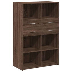 Buffet - Non spécifié - Haut 80 x 425 x 124 cm - Bois dingénierie - Marron - Multifonctionnel