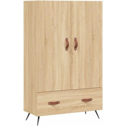 Buffet bahut commode armoire meuble de rangement organisateur cuisine salle de séjour salon haut sonoma 69,5 x 31 x 115 cm bois d'ingénierie marron