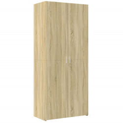 Buffet bahut commode armoire meuble de rangement organisateur cuisine salle de séjour salon haut sonoma 80 x 42,5 x 185 cm bois d'ingénierie marron