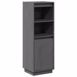 Buffet - Non spécifié - Armoire de rangement - Bois massif - Gris - 37 x 34 x 110 cm
