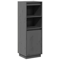 Buffet - Non spécifié - Armoire de rangement - Bois massif - Gris - 37 x 34 x 110 cm