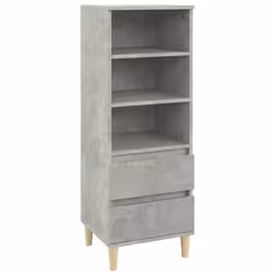 Buffet bahut commode - MARQUE - Modèle - Bois dingénierie - 2 tiroirs - Gris béton