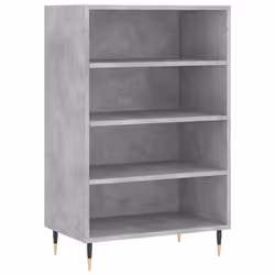 Buffet haut - Non spécifié - 57 x 35 x 90 cm - Bois dingénierie - Pieds en métal - Gris béton