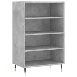 Buffet haut - Non spécifié - 57 x 35 x 90 cm - Bois dingénierie - Pieds en métal - Gris béton
