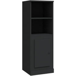 Buffet bahut commode armoire meuble de rangement organisateur cuisine salle de séjour salon haut 36 x 35,5 x 103,5 cm bois d'ingénierie noir