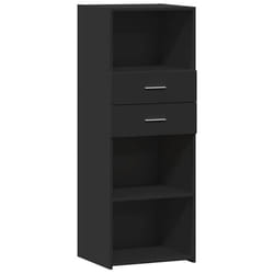 Buffet haut - MARQUE - Meuble de rangement - Bois dingénierie - Noir - 45 x 425 x 124 cm