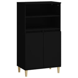 Buffet bahut - Non spécifié - 60 x 36 x 110 cm - Bois dingénierie - Noir - 2 portes