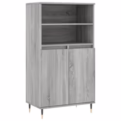 Buffet haut - SONOMA - 60 x 36 x 110 cm - Bois dingénierie - 2 portes - Style industriel