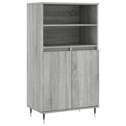 Buffet haut - SONOMA - 60 x 36 x 110 cm - Bois dingénierie - 2 portes - Style industriel