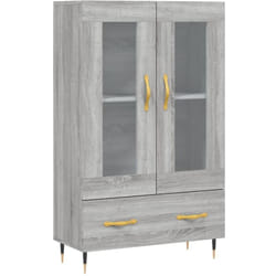 Buffet bahut commode armoire meuble de rangement organisateur cuisine salle de séjour salon haut sonoma 69,5 x 31 x 115 cm bois d'ingénierie gris