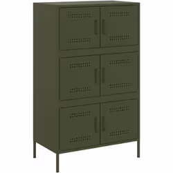 Ce buffet haut robuste de style industriel constitue un supplément intemporel à votre salon ou à votre chambre à coucher. Cad ...