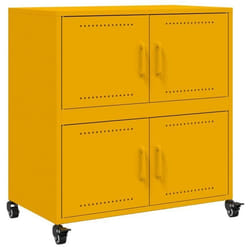 Buffet - Non spécifié - Modèle non spécifié - Jaune moutarde - Acier laminé à froid - 4 portes