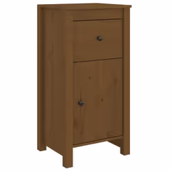 Buffet - Bois Massif - 40 x 35 x 80 cm - Marron - 2 Portes - Meuble de Salon