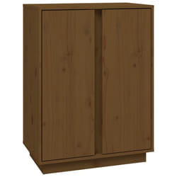 Buffet bahut commode armoire meuble de rangement organisateur cuisine salle de séjour salon 60 x 35 x 80 cm bois massif de pin marron