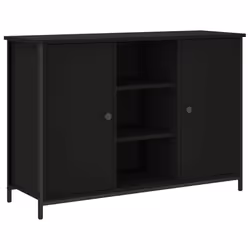 Buffet - Inge - 100x35x70 cm - Bois dingénierie - Noir - Rangement classique