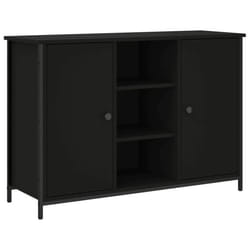 Buffet - Inge - 100x35x70 cm - Bois dingénierie - Noir - Rangement classique