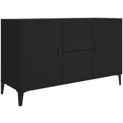 Buffet bahut commode armoire meuble de rangement organisateur cuisine salle de séjour salon 100 x 36 x 60 cm bois d'ingénierie noir