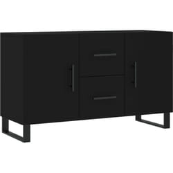 Helloshop26 - Buffet bahut commode armoire meuble de rangement organisateur cuisine salle de séjour salon 100 x 36 x 60 cm bois d'ingénierie noir
