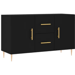 Buffet bahut commode armoire meuble de rangement organisateur cuisine salle de séjour salon 100 x 36 x 60 cm bois d'ingénierie noir