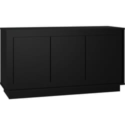 Buffet bahut commode armoire meuble de rangement organisateur cuisine salle de séjour salon 102 x 35 x 55 cm bois d'ingénierie noir
