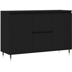 Buffet bahut commode armoire meuble de rangement organisateur cuisine salle de séjour salon 104 x 35 x 70 cm bois d’ingénierie noir