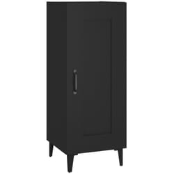 Buffet bahut commode armoire meuble de rangement organisateur cuisine salle de séjour salon 34,5 x 34 x 90 cm bois d'ingénierie noir