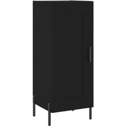 Buffet bahut commode armoire meuble de rangement organisateur cuisine salle de séjour salon 34,5 x 34 x 90 cm bois d'ingénierie noir