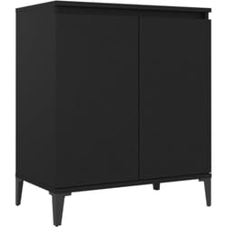 Buffet bahut commode armoire meuble de rangement organisateur cuisine salle de séjour salon 60 x 35 x 70 cm bois d'ingénierie noir