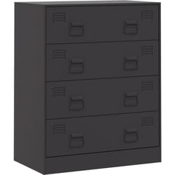 Buffet bahut commode armoire meuble de rangement organisateur cuisine salle de séjour salon 67 x 39 x 83 cm acier noir