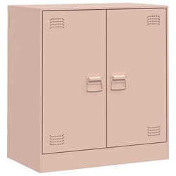 Buffet - Non spécifié - 67 x 39 x 73 cm - Acier laminé à froid - Rose - 2 portes