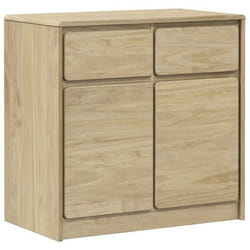 Buffet - SAUDA - Armoire de rangement - Bois de pin massif - 2 tiroirs - 2 portes