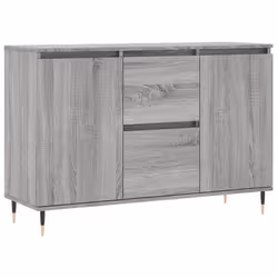 Buffet - Sonoma - 104 x 35 x 70 cm - Bois dingénierie - Pieds en fer - Rangement organisé