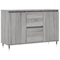 Buffet - Sonoma - 104 x 35 x 70 cm - Bois dingénierie - Pieds en fer - Rangement organisé