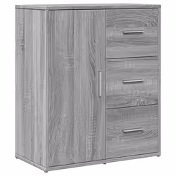 Buffet - SONOMA - 60 x 31 x 70 cm - Bois dingénierie - Couleur gris - Meuble de rangement