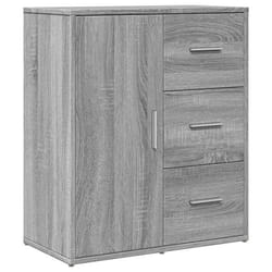 Buffet - SONOMA - 60 x 31 x 70 cm - Bois dingénierie - Couleur gris - Meuble de rangement
