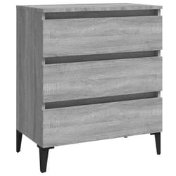 Buffet - SONOMA - 60 x 35 x 69 cm - Bois dingénierie - 3 tiroirs - Gris