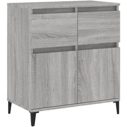 Buffet bahut commode armoire meuble de rangement organisateur cuisine salle de séjour salon sonoma 60 x 35 x 70 cm bois d'ingénierie gris