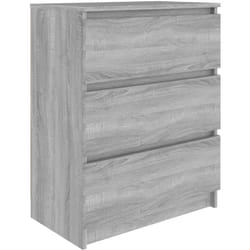 Buffet bahut commode armoire meuble de rangement organisateur cuisine salle de séjour salonsonoma 60 x 35 x 76 cm bois d'ingénierie gris