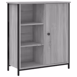 Buffet bahut - SONOMA - 70 x 30 x 80 cm - Bois dingénierie - Gris - Classique