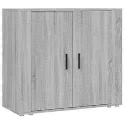 Buffet - SONOMA - 80 x 33 x 70 cm - Bois dingénierie - 2 portes - Rangement pratique