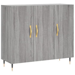 Buffet bahut - Sonoma - 90x34x80 cm - Bois dingénierie - 2 portes - Style moderne
